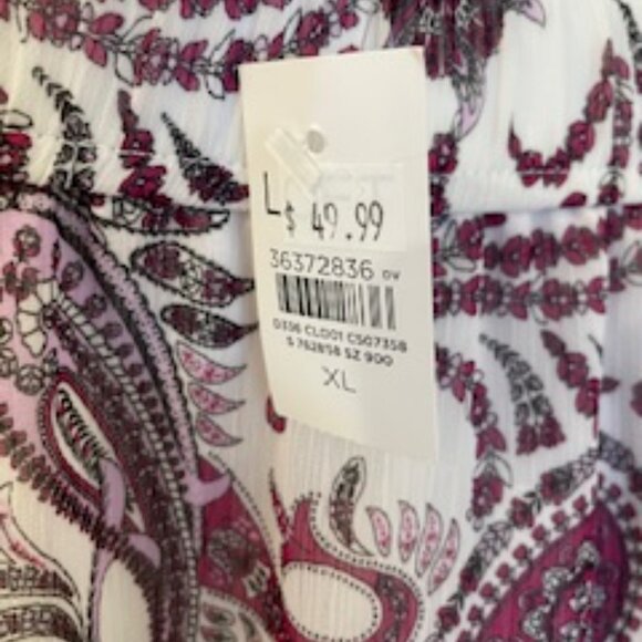 Loft XL Purple and White Mid Length Skirt - Picture 2 of 2